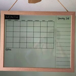 Framed Clear Acrylic Wall Hanging Calendar Eraseable